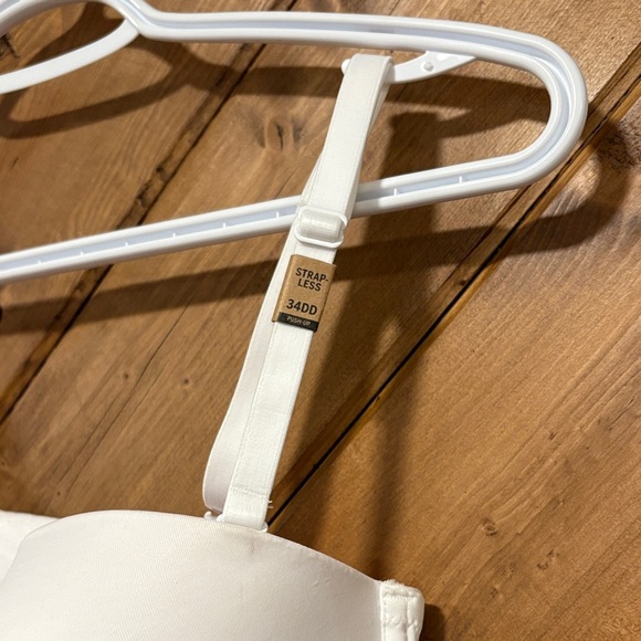 NWT Pink By Victoria’s Secret White Strapless Push Up Bra 34 DD - Picture 2 of 8